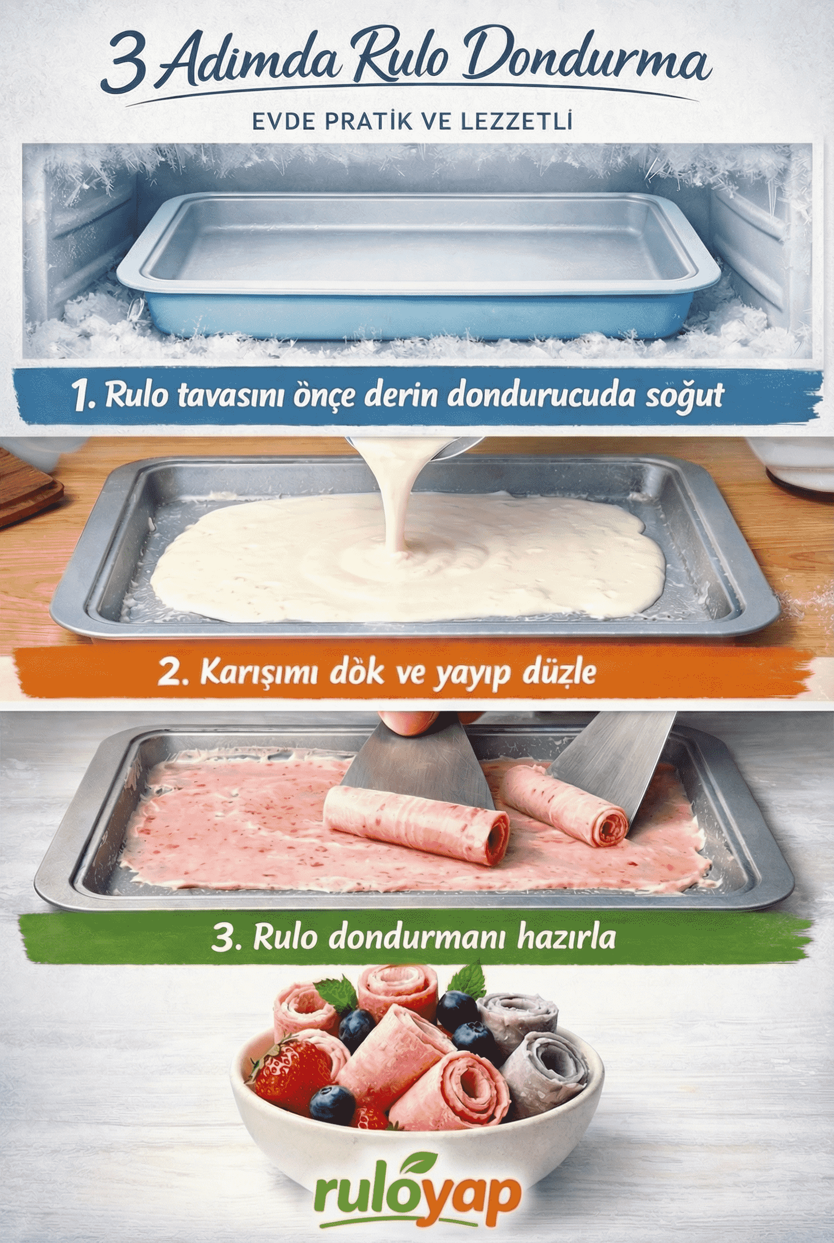 Rulo dondurma nasıl kullanılır